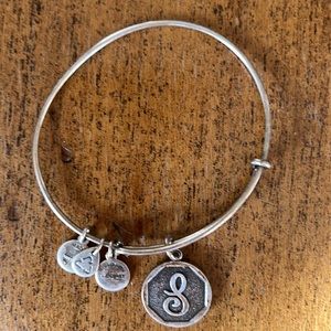 Alex and Ani “S” Silver Bangle